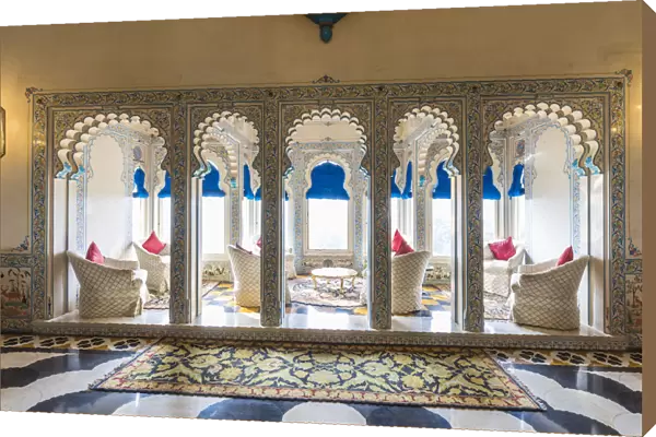 Shiv Niwas hotel, City Palace, Udaipur, Rajasthan, Indiabay