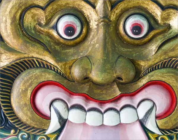 Mask at Kraton (palace) in old city, Yogyakarta, Java, Indonesia