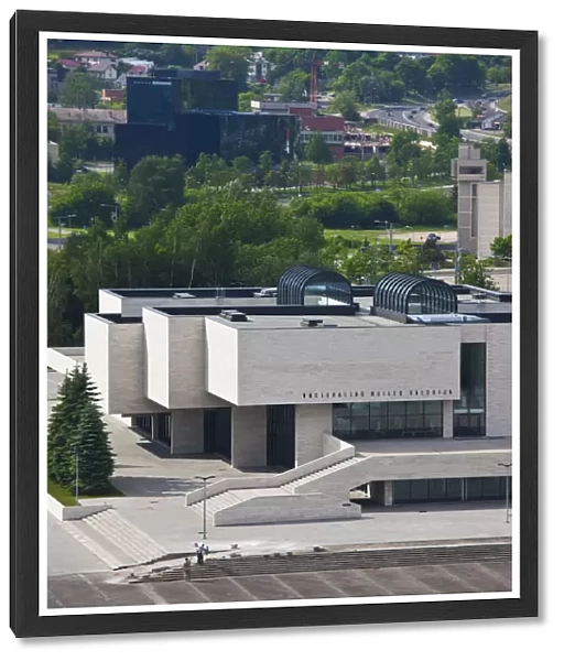 Lithuania, Vilnius, elevated view of National Gallery