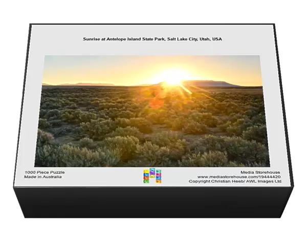 Sunrise at Antelope Island State Park, Salt Lake City, Utah, USA