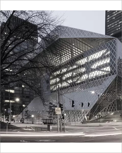 Seattle Public Library by Architect Rem Koolhs, Seattle, Washington, USA