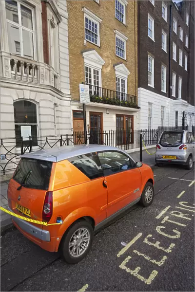 England, London, Electric Cars Recharging
