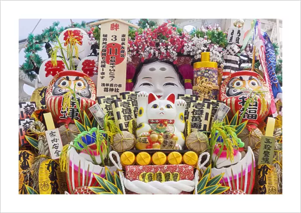 Japan, Honshu, Tokyo, Asakusa, Tamahime Inari Shrine, Kutsun-no-megumi Festival