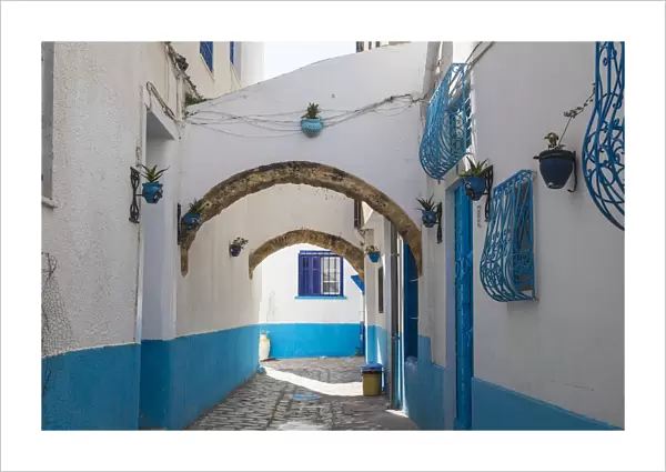 Tunisia, Bizerte, Cobbled street in the Medina