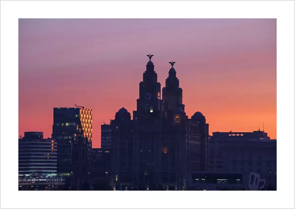 United Kingdom, England, Merseyside, Liverpool, View of The Royal Liver Building