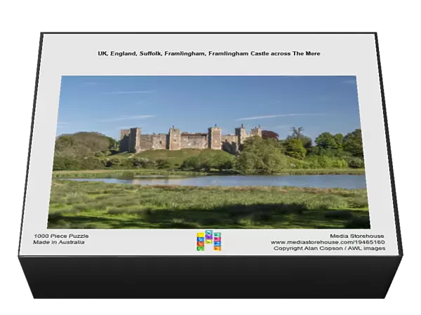 UK, England, Suffolk, Framlingham, Framlingham Castle across The Mere