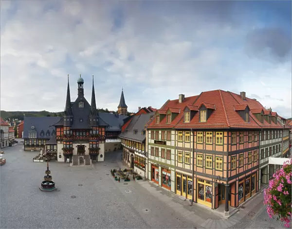 Markt Square and Guild Hall, Wernigerode, Harz Mountains, Saxony-Anhalt, Germany