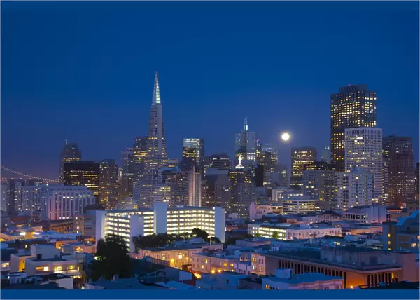 USA, California, San Francisco, Downtown and TransAmerica Building