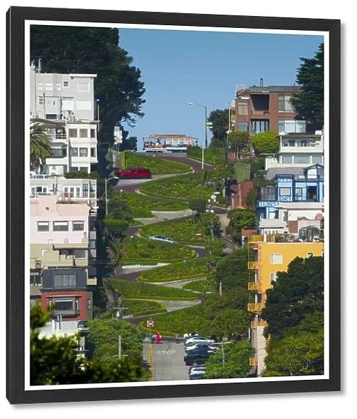 USA, California, San Francisco, Lombard Street, the Crookedest street in the world