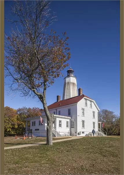 USA, New Jersey, Sandy Hook, Gateway National Recreation Area, Sandy Hook Lighthouse
