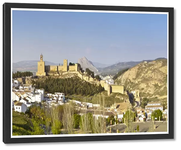 Moorish Alcazaba (castle) & city overview, Antequera, Malaga Province, Andalusia, Spain