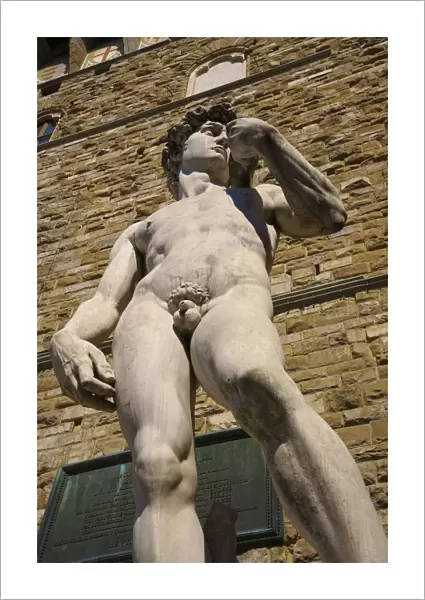 Michelangelos David, Piazza della Signoria, Palazzo Vecchio, Florence, Italy