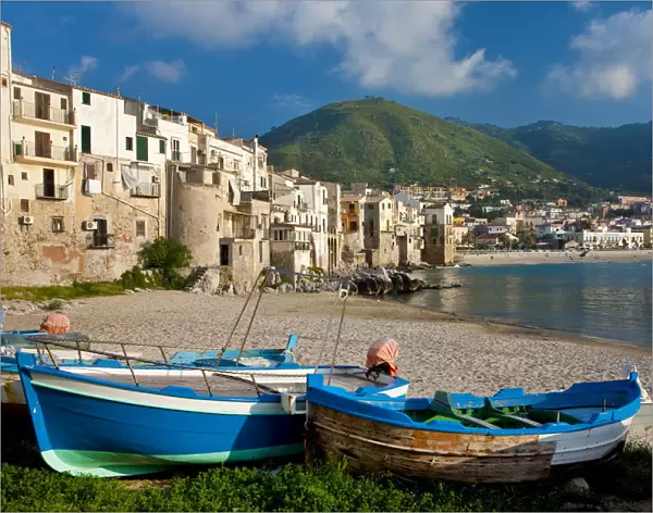 Boats on beach, Cefalu, N coast, Sicily