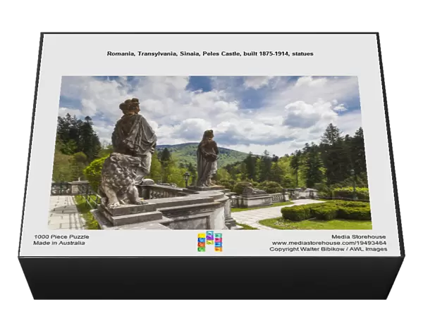 Romania, Transylvania, Sinaia, Peles Castle, built 1875-1914, statues