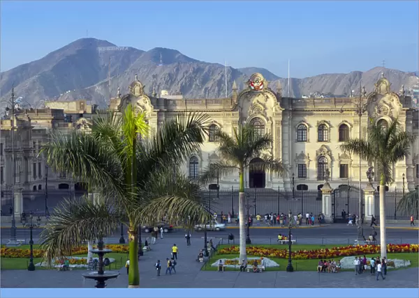 Peru, Lima, Government Palace, Plaza Mayor, Plaza de Armas