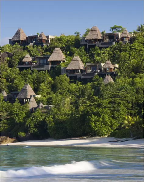 Seychelles, Mahe Island, Anse Boileau, bungalows of the Maia Luxury Resort and Spa