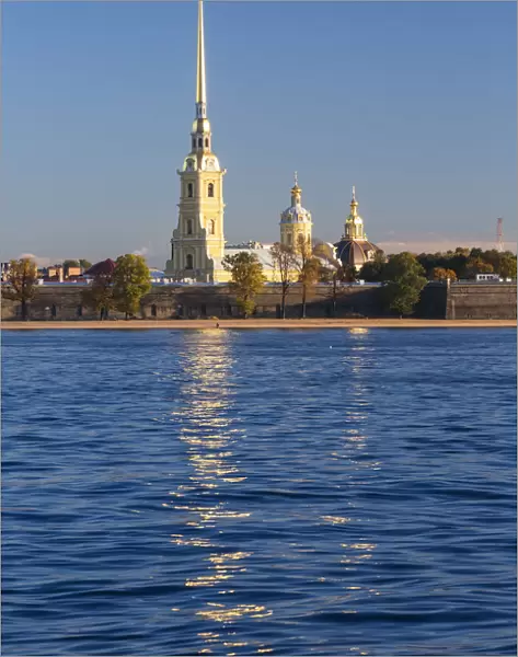 Russia, Saint Petersburg, Peter and Paul Fortress on Neva riverside, classified as