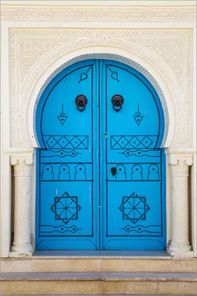 Tunisia, Kairouan, Madina, Blue door