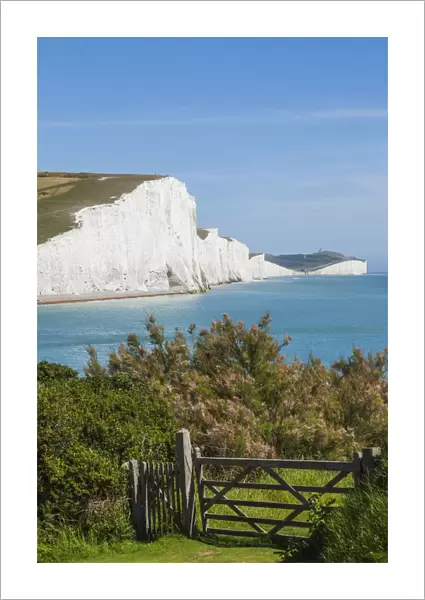 England, East Sussex, South Downs National Park, The Seven Sisters Cliffs and Skyline
