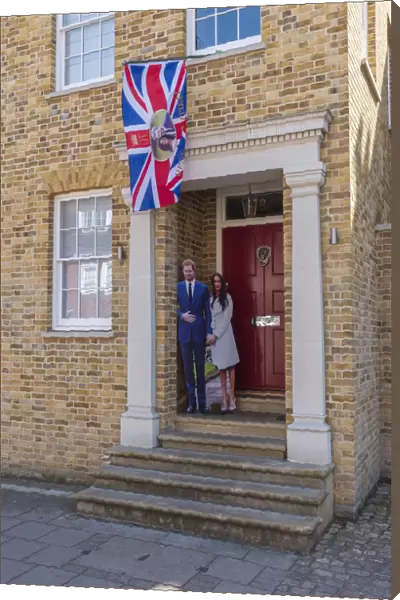 UK, England, Berkshire, Windsor, Park Street, Decorations for wedding of Prince Harry