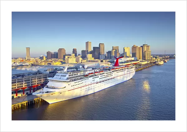 Louisiana, New Orleans, Port Of New Orleans, Cruise Ship, Mississippi River, Skyline