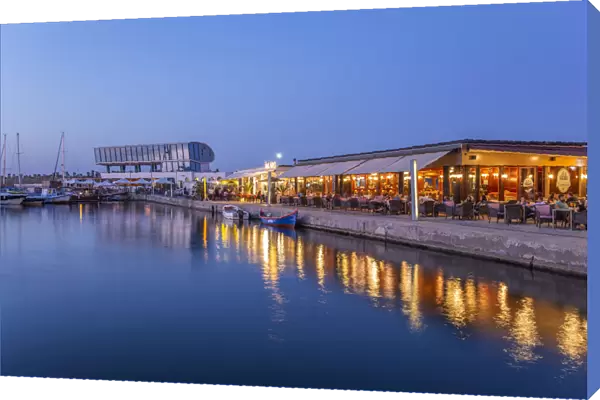 Tomis Tourist Port, waterfront cafes, Constanta, Dobrudscha, Romania