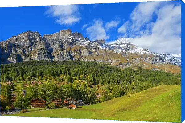 View on Leukerbad, Valais, Switzerland
