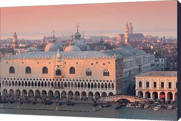 The view of Palazzo Ducale from the bell tower of San Giorgio Maggiore church, Venice
