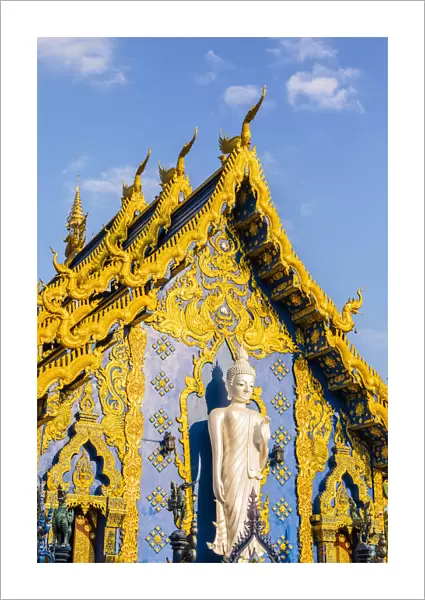 Wat Rong Suea Ten (Blue Temple), Chiang Rai, Northern Thailand, Thailand