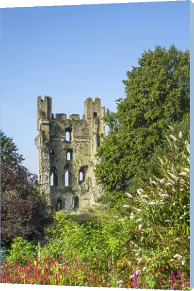 Ruined castle at Helmsley, Yorkshire, England, UK