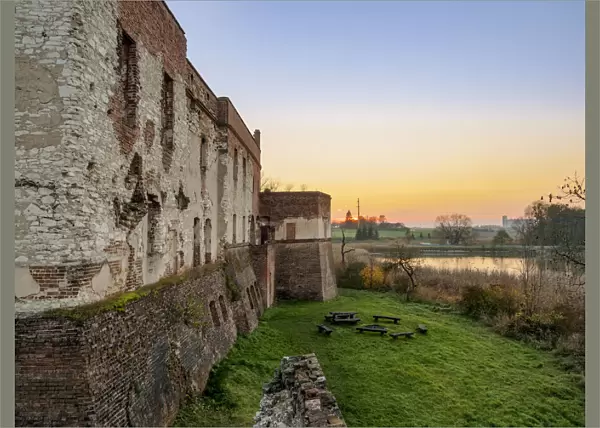 Krupe Castle at sunset, Lublin Voivodeship, Poland