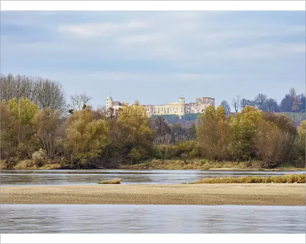 View over The Vistula River towards Janowiec, Lublin Voivodeship, Poland