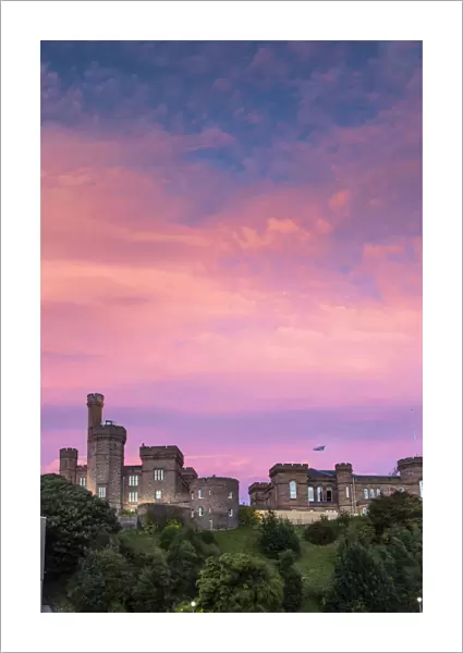 Inverness Castle at dusk, Scotland, United Kingdom