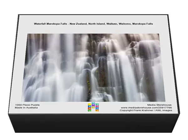 Waterfall Marokopa Falls - New Zealand, North Island, Waikato, Waitomo, Marokopa Falls