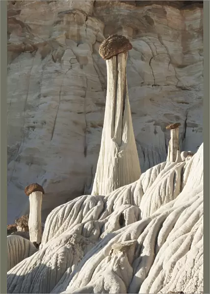Sandstone erosion landscape at Wahweap Hoodoos - USA, Utah, Kane, Escalante Canyons
