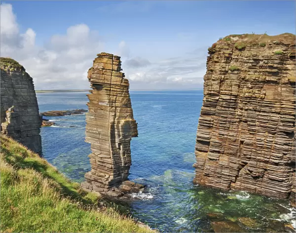 Cliff landscape at Noss Head - United Kingdom, Scotland, Caithness, Noss Head