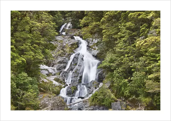Waterfall - New Zealand, South Island, West Coast, Westland, Mount Aspiring National Park