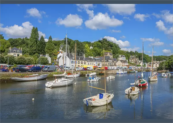 Harbor of Pont-Aven with river Aven, Finisterre, Brittany, France