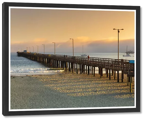Pier at Avila Beach at sunset, San Luis Obispo County, California, USA