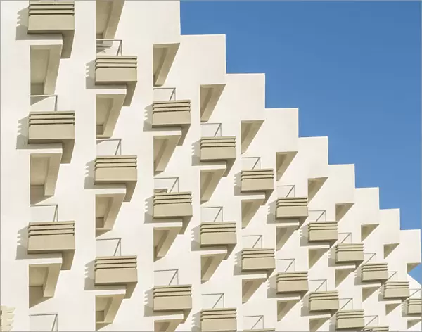 Abstract of balconies at the Golden Bay Hotel in larnaca, Cyprus