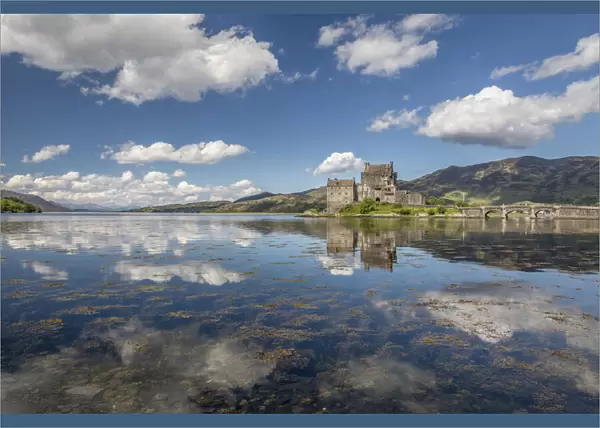 Eilean Donan Castle on Loch Alsh, Kyle, Highlands, Scotland, Great Britain