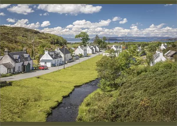 The village of Duirinish on the River Allt Dhiuirrinis, Kyle, Highlands, Scotland