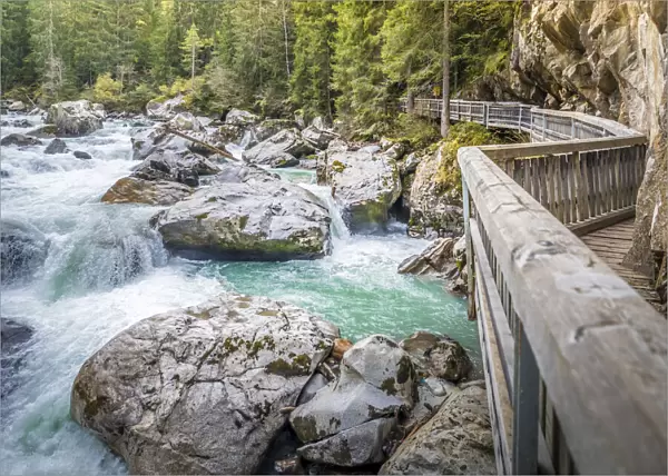 Weller bridge on the stream Ache in the Oetz valley, Oetz, Tyrol, Austria