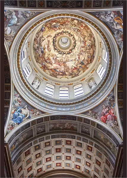 Frescoes on the interior dome of the 'Basilica of Sant Andrea'