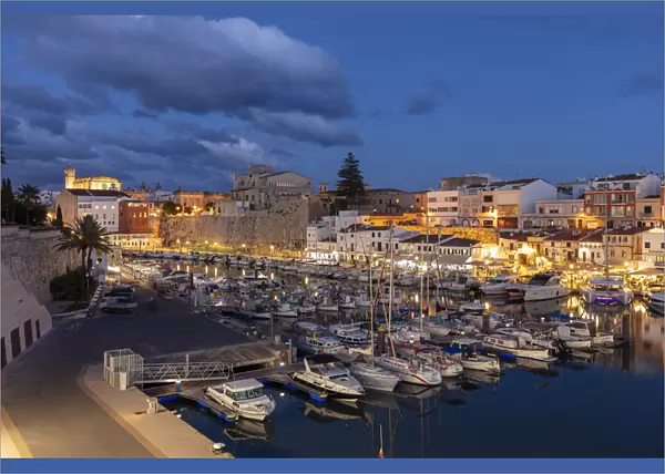 The Marina and old town of Ciutadella, Ciudadela, Menorca, Minorca, Balearic Islands