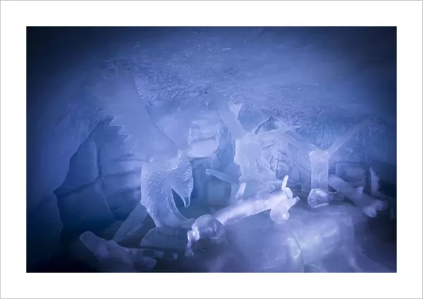 Ice sculpture, Jungfraujoch, Jungfrau Region, Berner Oberland, Switzerland