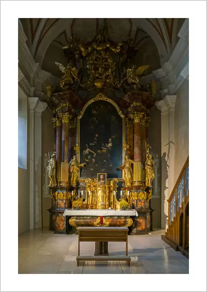 Altar of Cathedral of St. Nicholas, Ceske Budejovice, South Bohemian Region, Czech Republic