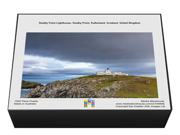 Strathy Point Lighthouse, Strathy Point, Sutherland, Scotland, United Kingdom