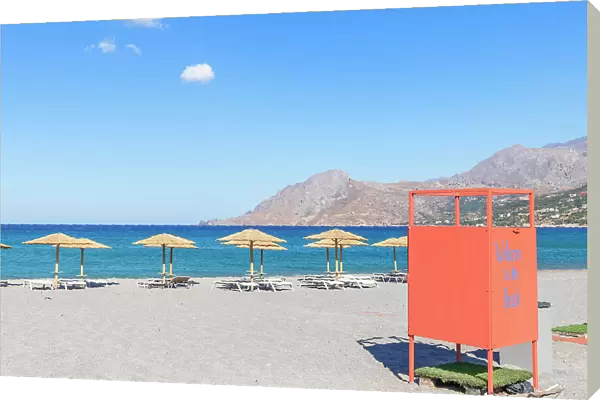 Beach, Plakias, Rethymno, Southern Crete, Crete, Greek Islands, Greece