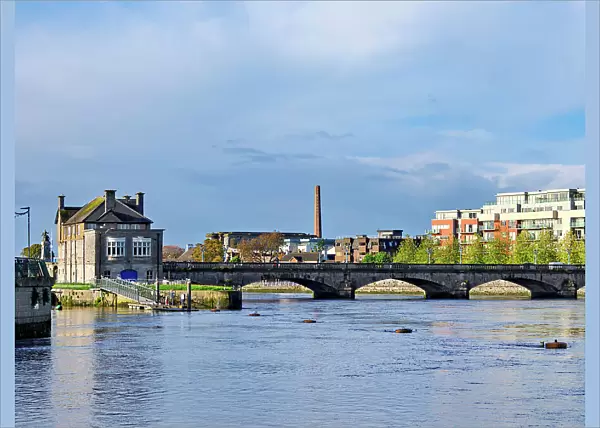 River Shannon and Sarsfield Swivel Bridge, Limerick, County Limerick, Ireland